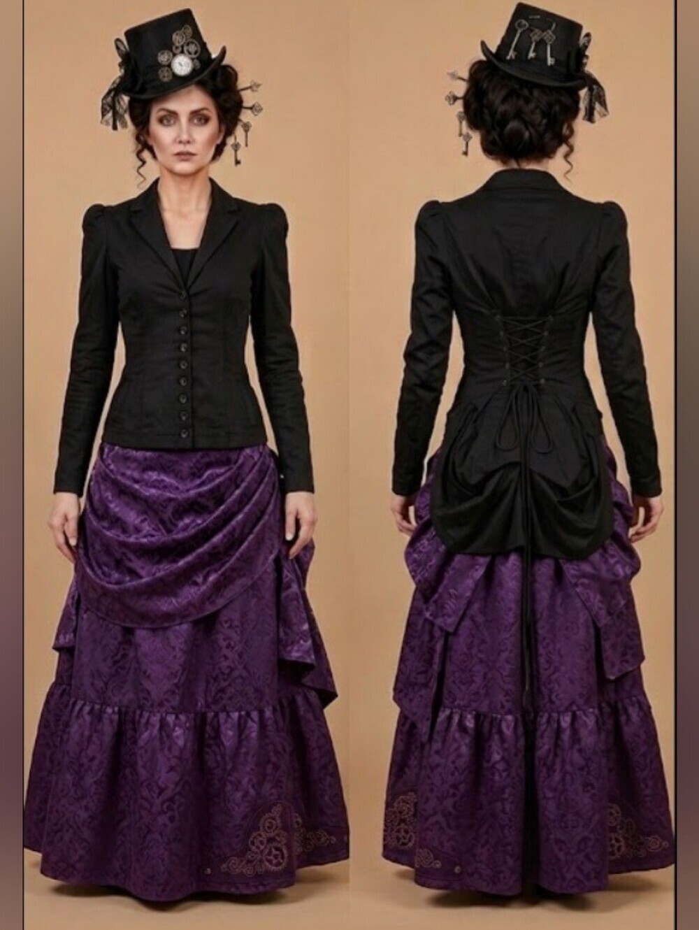 Betsey Johnson Black Label Bustle Corset Jacket, VGUC, Size 6